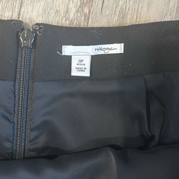 Halogen Sz OP Black Lined Pencil Skirt Petite Office Career Nordstrom - Picture 3 of 4